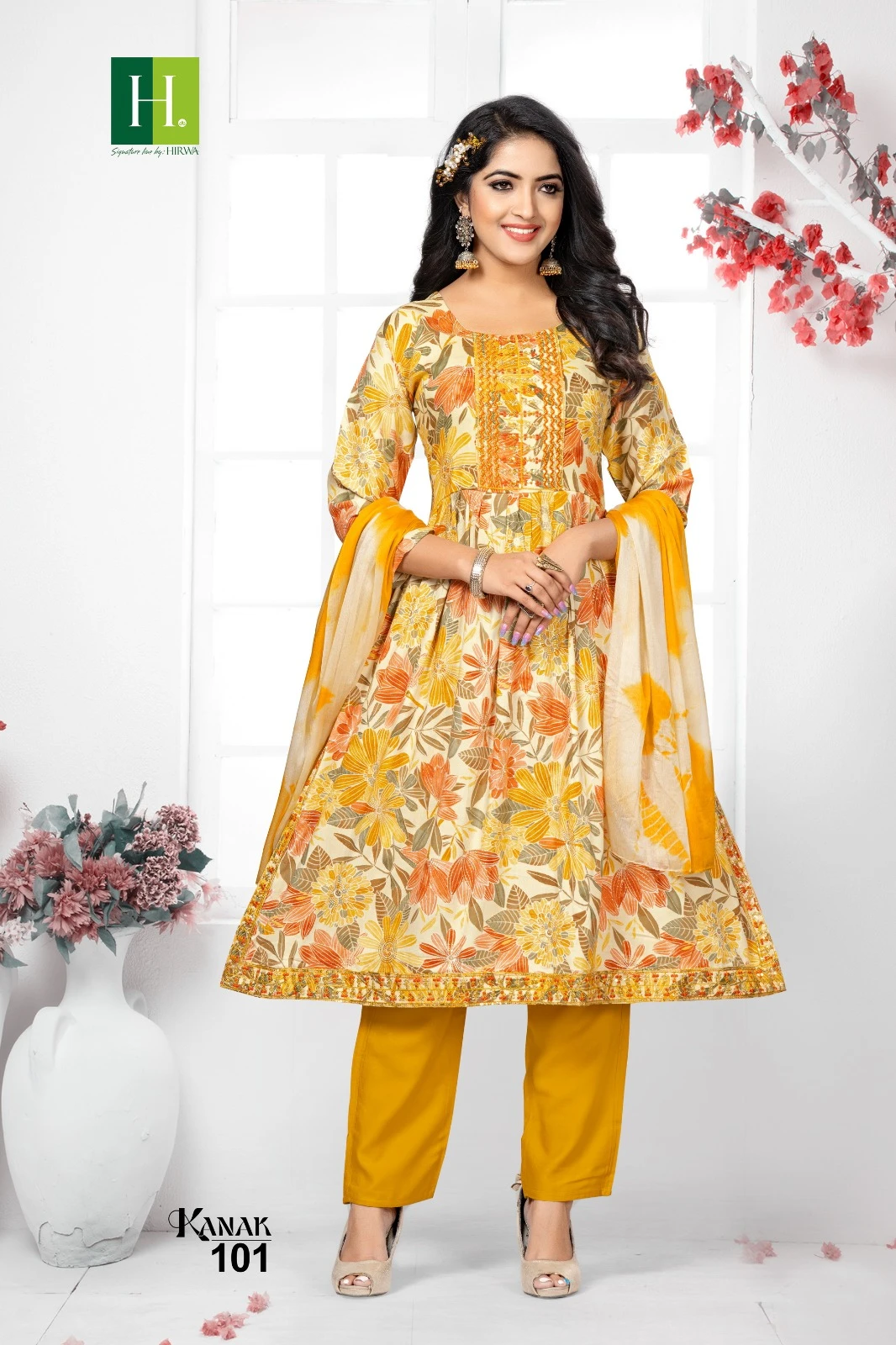 Hirwa Kanak Heavy Rayon Wholesale Readymade Salwar Suit Catalog — Wholesale, MPA wholesale from Surat — view 3